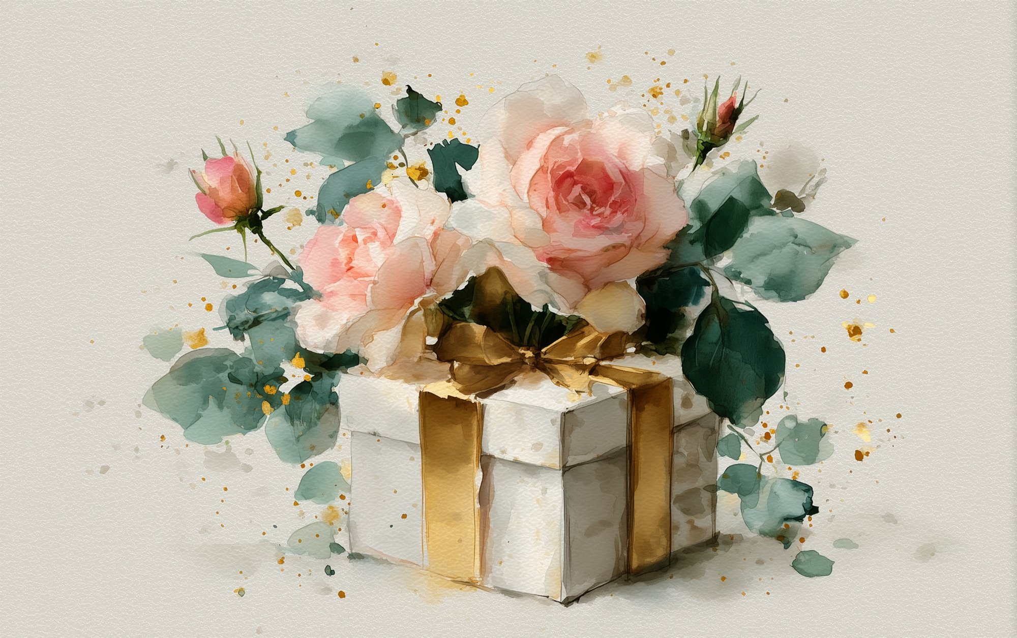 Celebration with roses and golden light for end of treatment